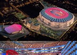 Enlace a Lindo detalle en la presentación del nuevo proyecto del Camp Nou