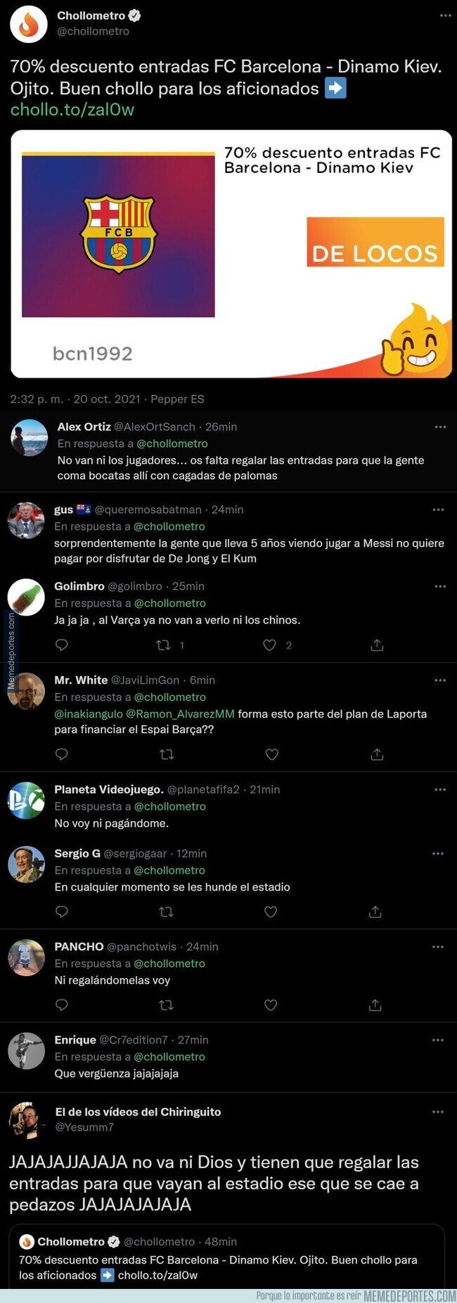 1147056 - JAJAJAJAJA ¡NO PUEDE SER! Todo el mundo se está riendo del Barça por hacer esto antes del partido de Champions contra el Dinamo de Kiev
