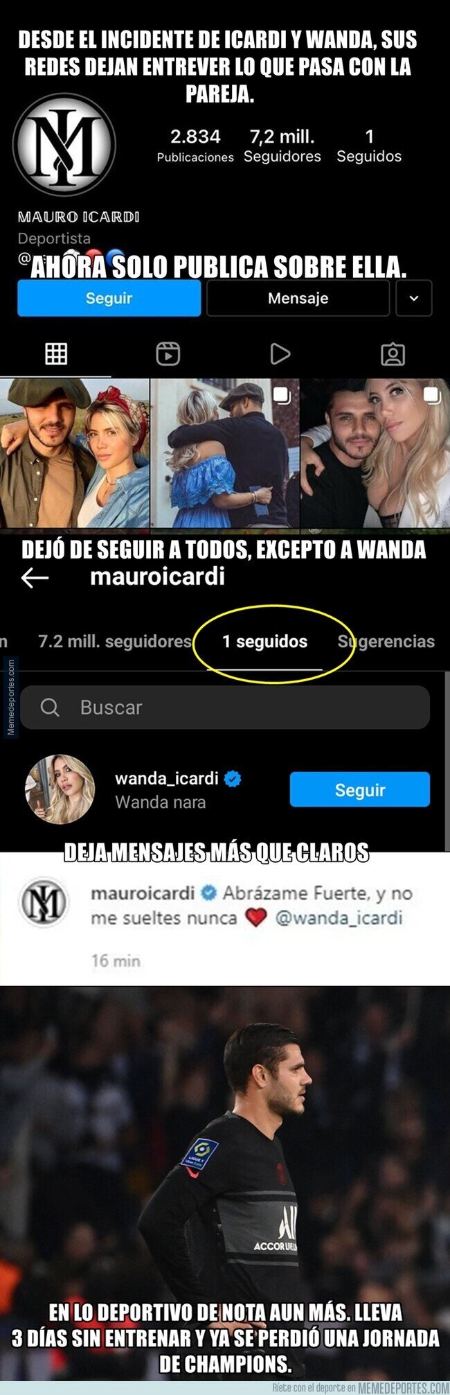 1147058 - Icardi se empieza a ver afectado por su incidente.