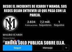 Enlace a Icardi se empieza a ver afectado por su incidente.