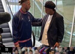 Enlace a -Ronaldinho: Hey Sergio, ¿qué tal de la cadera?
