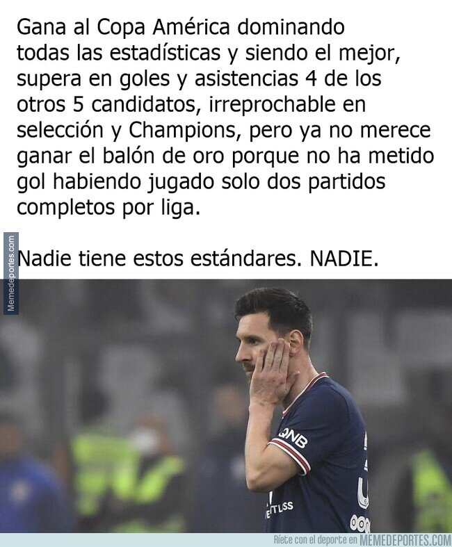 1147807 - Messi es el único jugador del planeta al que le suman más las fallas que los logros