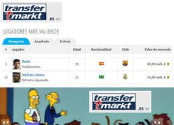 Enlace a Vinicius está económico comparado a Pedri según TransferMarket