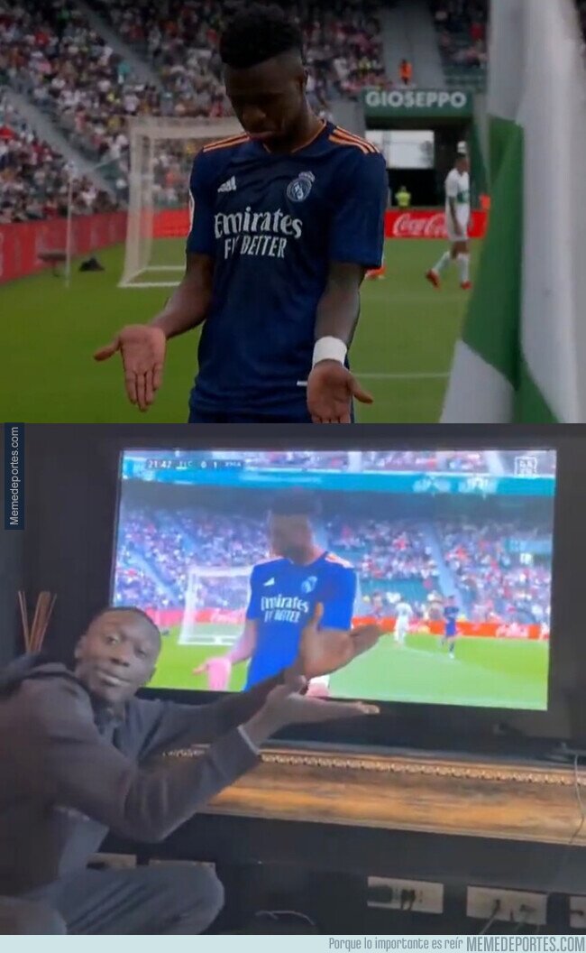 1147849 - Vinicius celebró su doblete a lo Khaby Lame