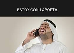 Enlace a Al presidente del Barcelona le tocó viajar a Qatar