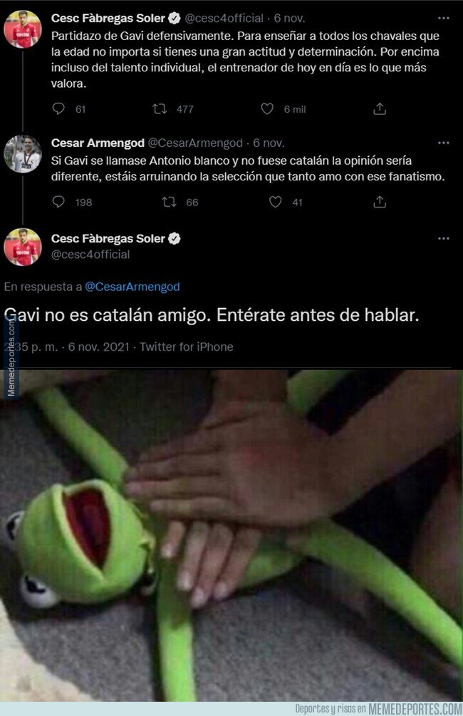 1148363 - La brutal respuesta de Cesc a este ignorante que habló de más sobre Gavi