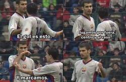 Enlace a Develada aquella charla de Xavi a Pep