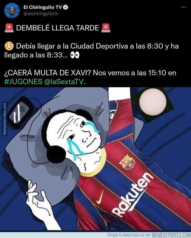 1148603 - Dembelé llega 3 minutos tarde