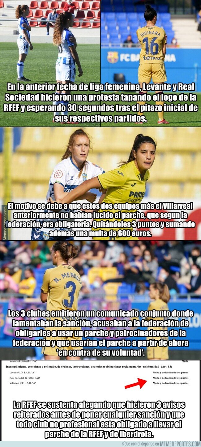 1148773 - Polémica en el fútbol femenino por el parche de la federación