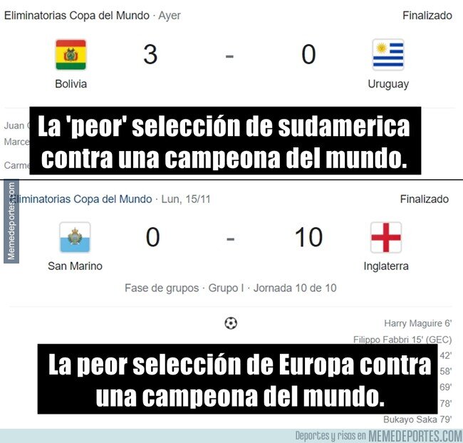 1148953 - Pon a Bolivia en cualquier grupo de Eliminatorias de Europa y mínimo te alcanza un repechaje.