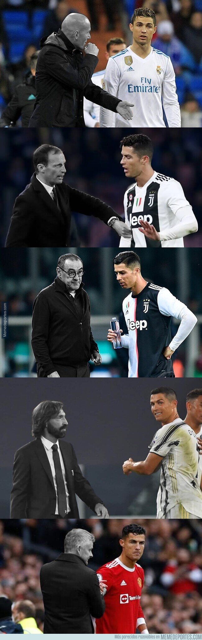 1149391 - En los últimos 5 años Cristiano estuvo presente en la partida de 5 entrenadores. 4 de ellos destituidos.