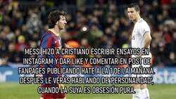 Enlace a Cristiano decide dejar de ocultar su obsesión con Messi