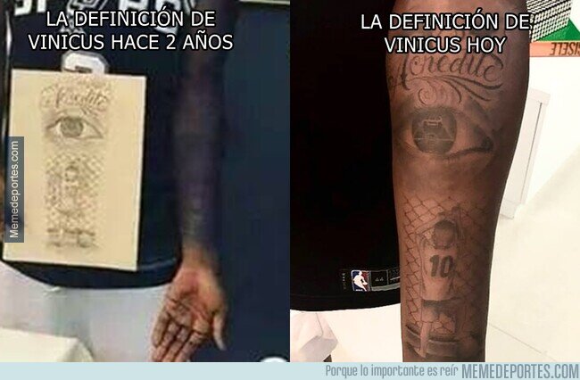1150430 - La definición de Vinicius es como su tatuaje