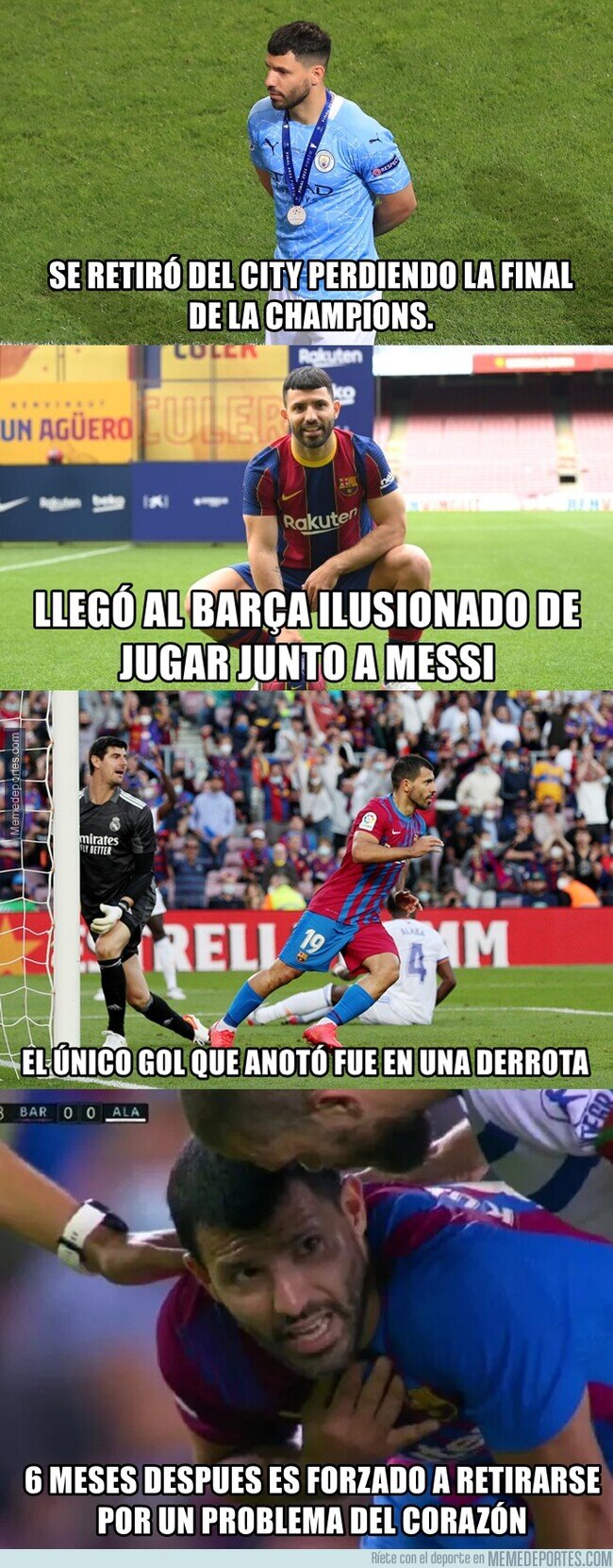 1151169 - El último tramo de carrera de Agüero no fue muy justo