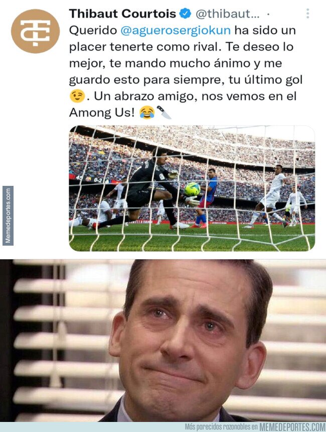 1151278 - Esto le dijo Courtois, la última víctima del Kun, el día de su retirada