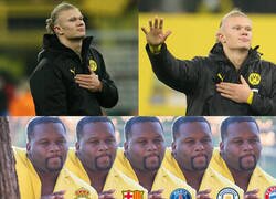 Enlace a Haaland se despidió en solitario de la afición del Dortmund