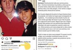 Enlace a Messi festejando 15 años con Antonella vs Messi despidiendo al Kun