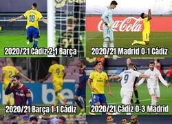 Enlace a El Cádiz solo ha perdido un partido contra Barça y Madrid desde que subió a primera