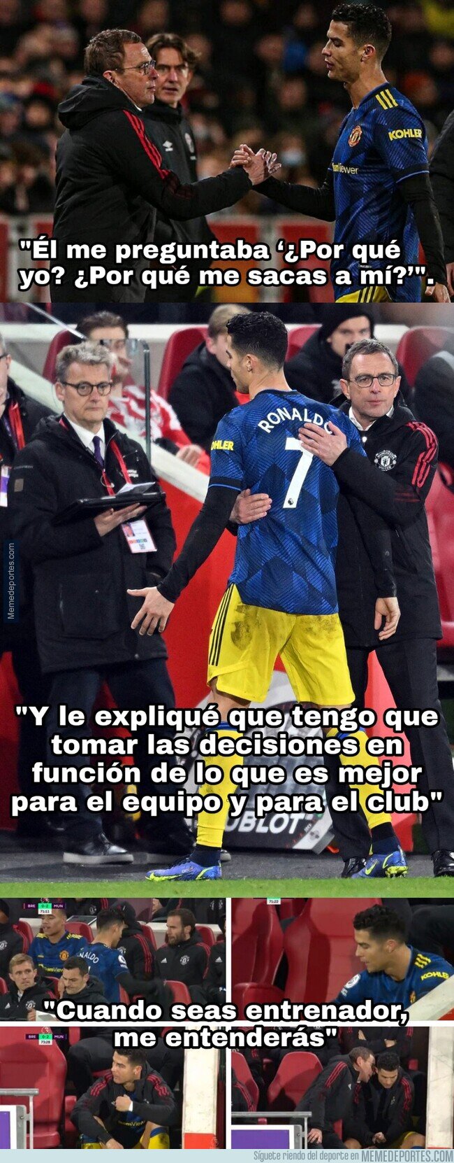 1153508 - Rangnick, con dos coj*nes, sacando a Cristiano y dando una lección que muchos futbolistas deberían aprender