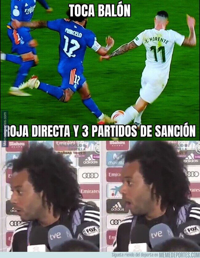 1153634 - La sanción a Marcelo por tocar balón