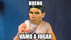 Enlace a Rafa cuando cuando va dos sets abajo y le hacen break...