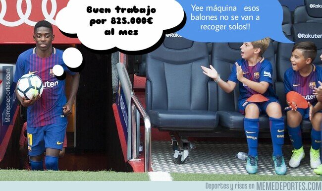 1154217 - Refuerzo de lujo para los recoge pelotas culés