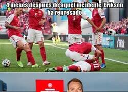 Enlace a Christian Eriksen regresa al fútbol