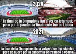 Enlace a La final de la Champions lleva 3 años cambiando de sede