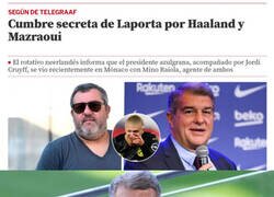 Enlace a Laporta y Mino Raiola se reúnen por Haaland y Mazraoui