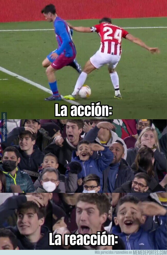 1155988 - La gente en el Camp Nou alucinó con el caño de Pedri