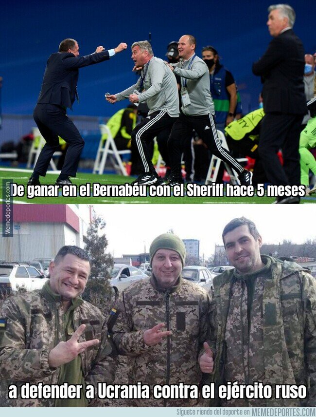1156097 - Yuri Vernydub, el entrenador del Sheriff que ganó en el Bernabéu, se va a combatir en la guerra