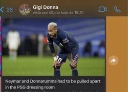Enlace a Neymar revela su chat con Donnarumma despues de los rumores de una pelea en los vestuarios