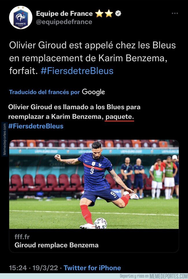1157374 - El traductor de Google parece que lo maneja Valbuena.