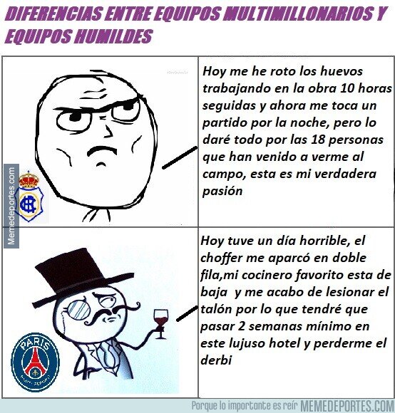 1158163 - DIFERENCIA DE ACTITUD ENTRE EQUIPOS HUMILDES Y GIGANTES