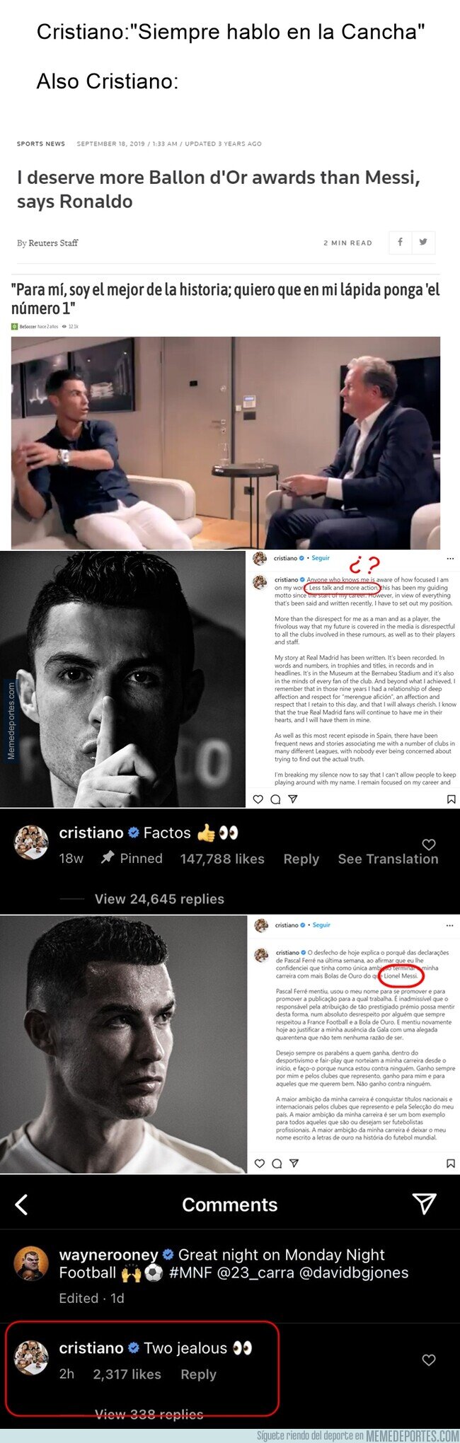 1158589 - Increíble que un jugador como Cristiano sea tan inseguro