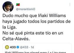Enlace a Iñaki Williams ha jugado todos los partidos de Liga desde hace 6 años... o no
