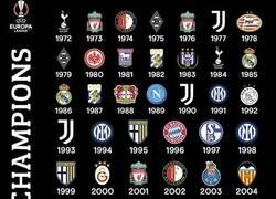 Enlace a Todos los campeones de la Copa UEFA. Vaya camino.