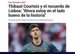 Enlace a Courtois recuerda su única final de Champions