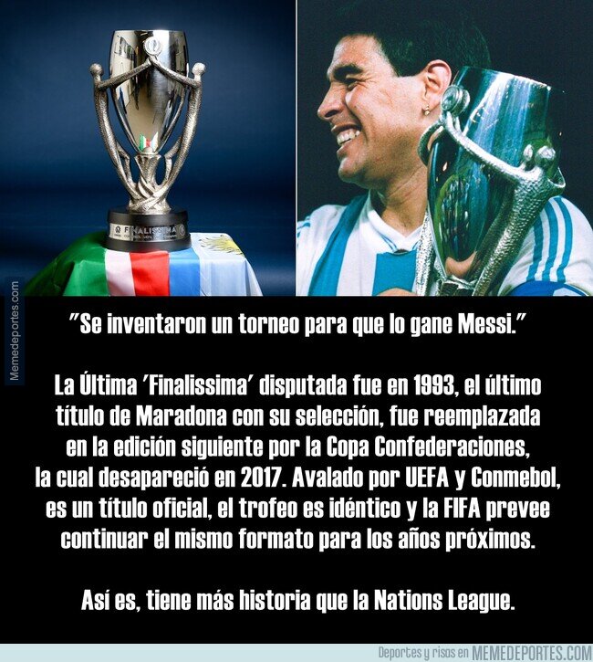 1162811 - Al menos esperen a que se juegue la final para decidir si es un trofeo importante o no...