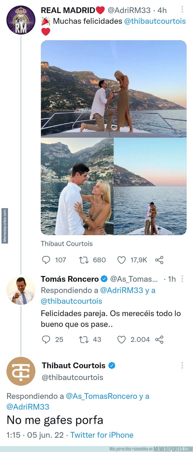 1163084 - Courtois ya teme por su matrimonio
