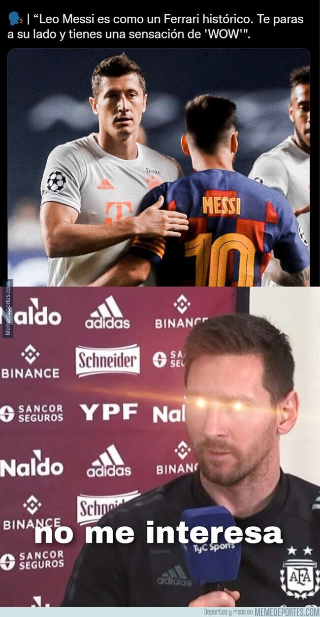 1163254 - Lewandowski recula con este halago a Messi