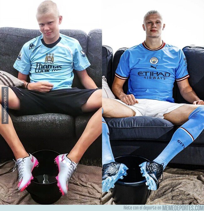 1163575 - Haaland recrea la foto del sofá de 2009