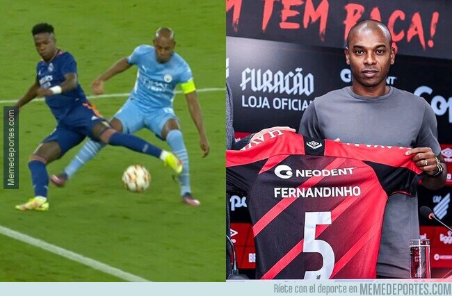 1164403 - No puede ser, Vinicius literalmente mandó a Fernandinho a Brasil.