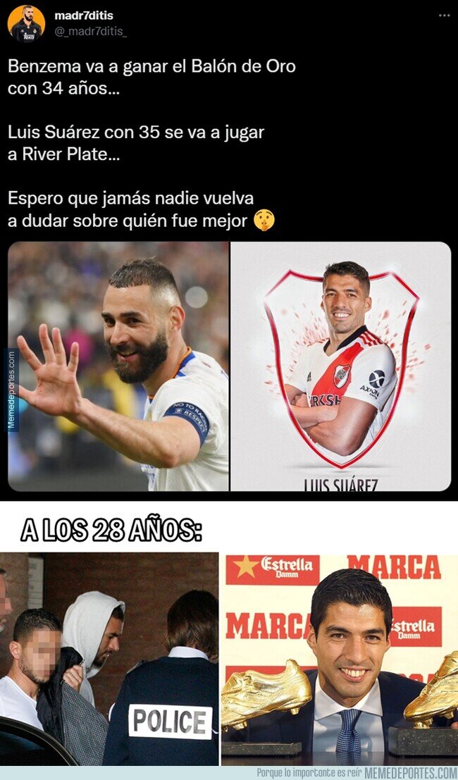 1164484 - Un cartel sobre Benzema y Suárez
