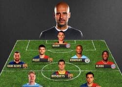 Enlace a El 11 ideal de los jugadores entrenados por Pep Guardiola