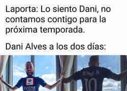 Enlace a Dani Alves no es de guardar luto