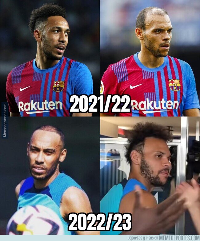 1165258 - Braithwaite y Aubameyang han intercambiado sus peinados