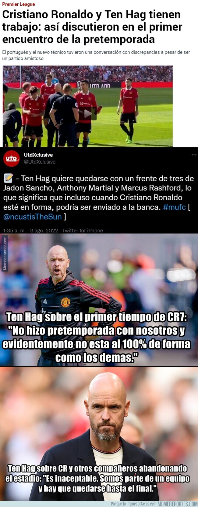 1167036 - Creo que a Ten Hag no le agrada mucho Cristiano