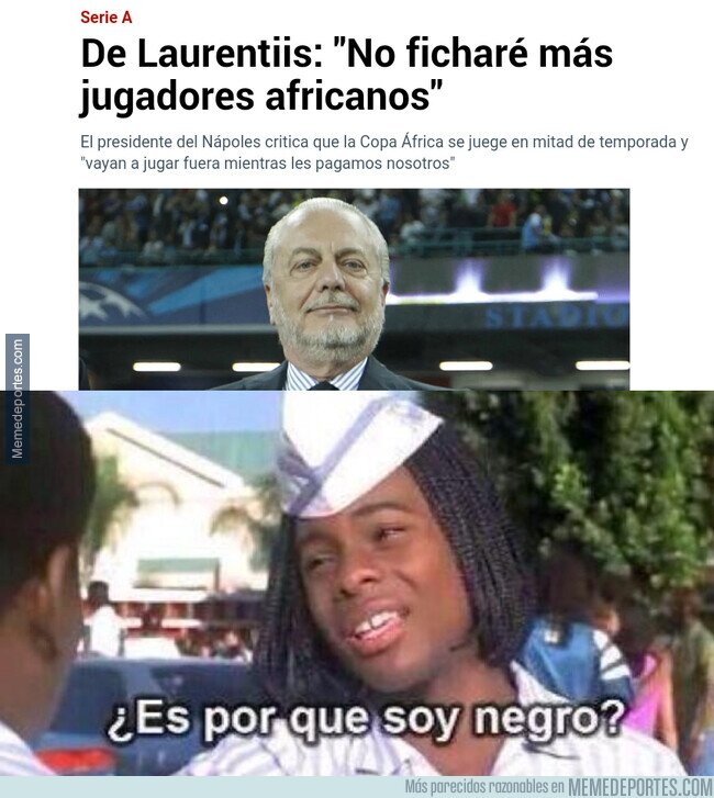 1167057 - Hay un poco de declaraciones en el racismo de De Laurentiis
