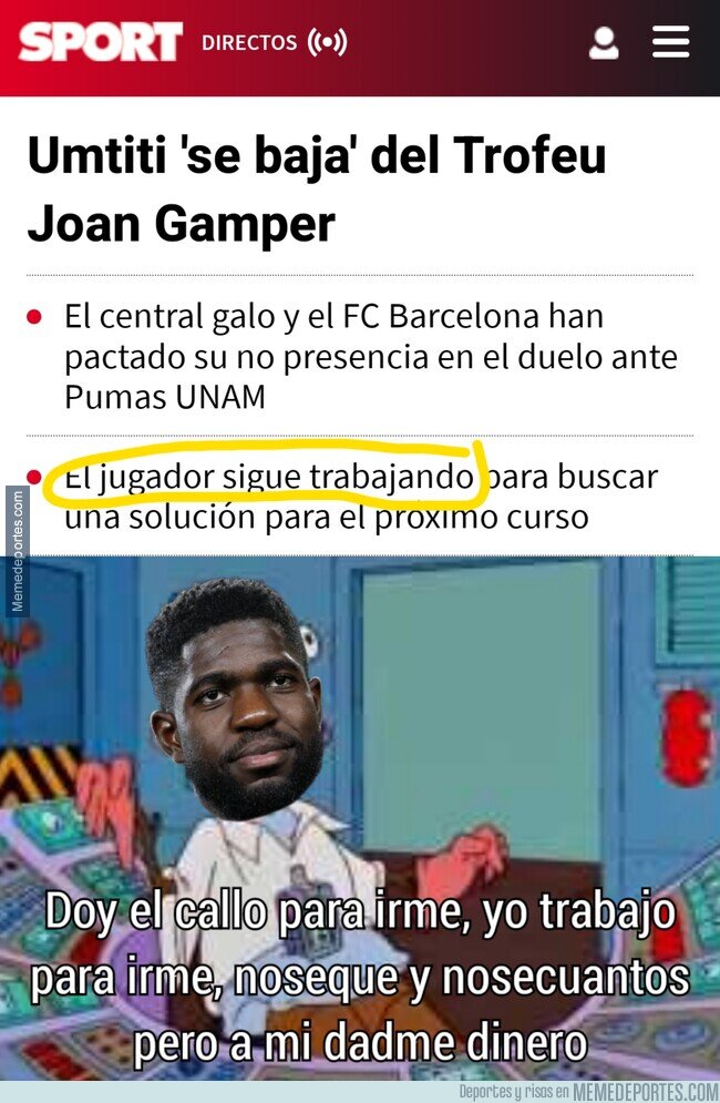 1167307 - ¿Umtiti trabaja? ¿de verdad?
